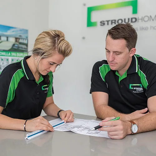 The Stroud Homes Brisbane North team outside their office