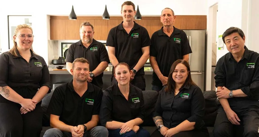 The Stroud Homes Brisbane East team in a completed display home