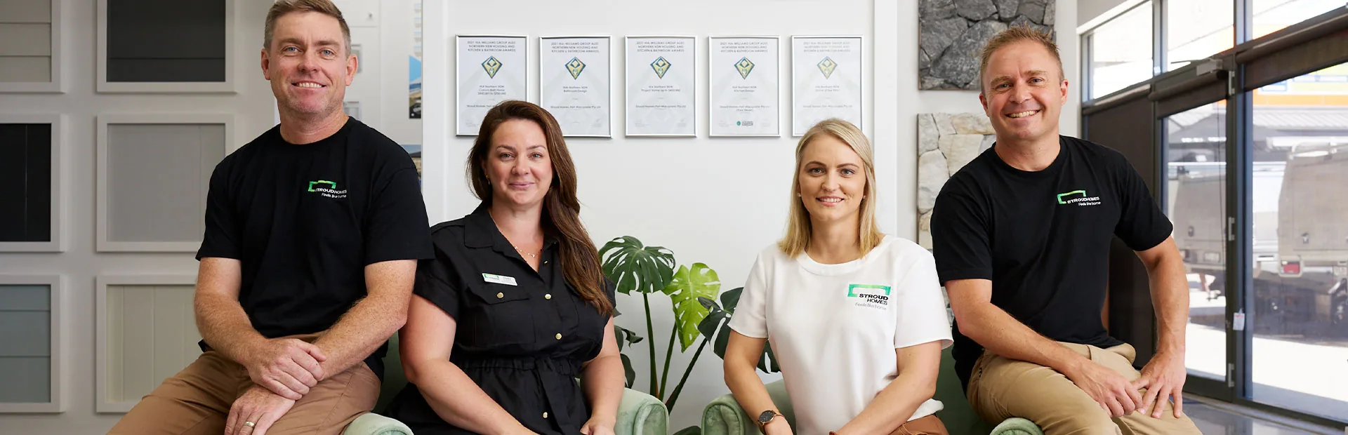 A Stroud Homes franchise team in their display centre