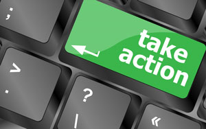 enter button that says "take action"