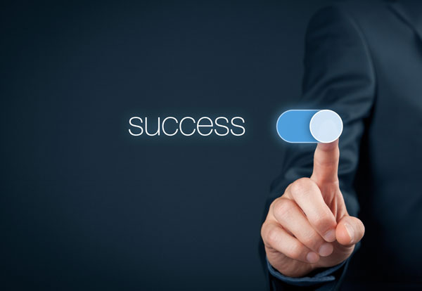 Image portraying switching on success