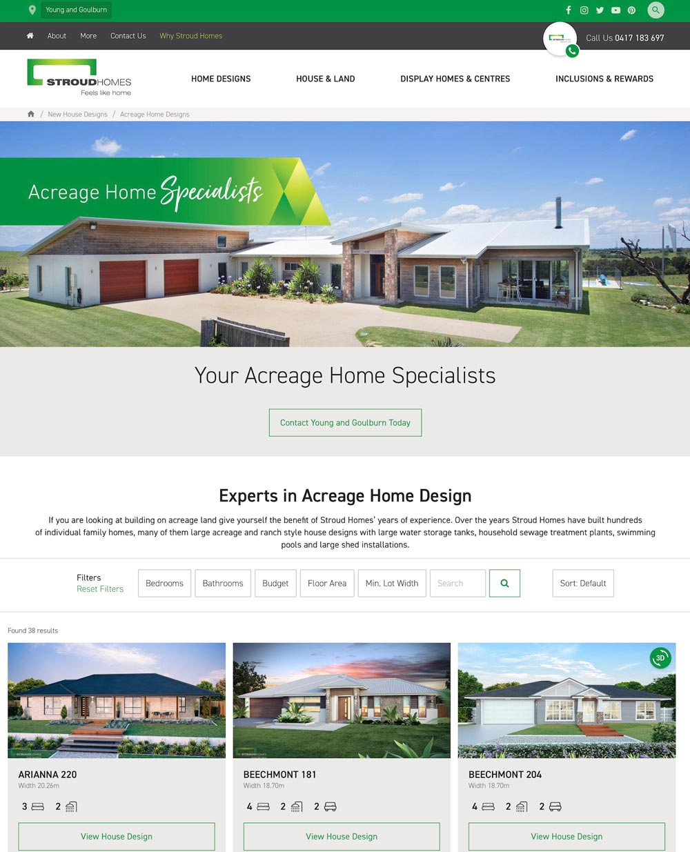 Stroud Homes website